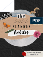 Planner 2022 com instruções e seções para objetivos, hábitos, humor e contatos