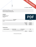 Factura de servicio de televisión por cable