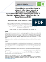 Predicción Del Equilibrio Vapor-Líquido de La Mezcla Acetato de Etilo-Etanol Usando La Ecuación de Estado de Peng Robinson