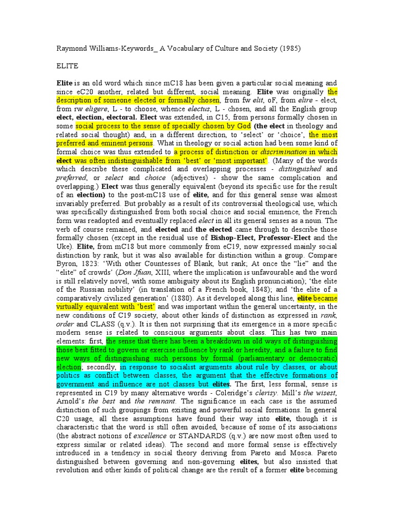 Raymond WilliamsKeywords A Vocabulary of Culture and Society PDF