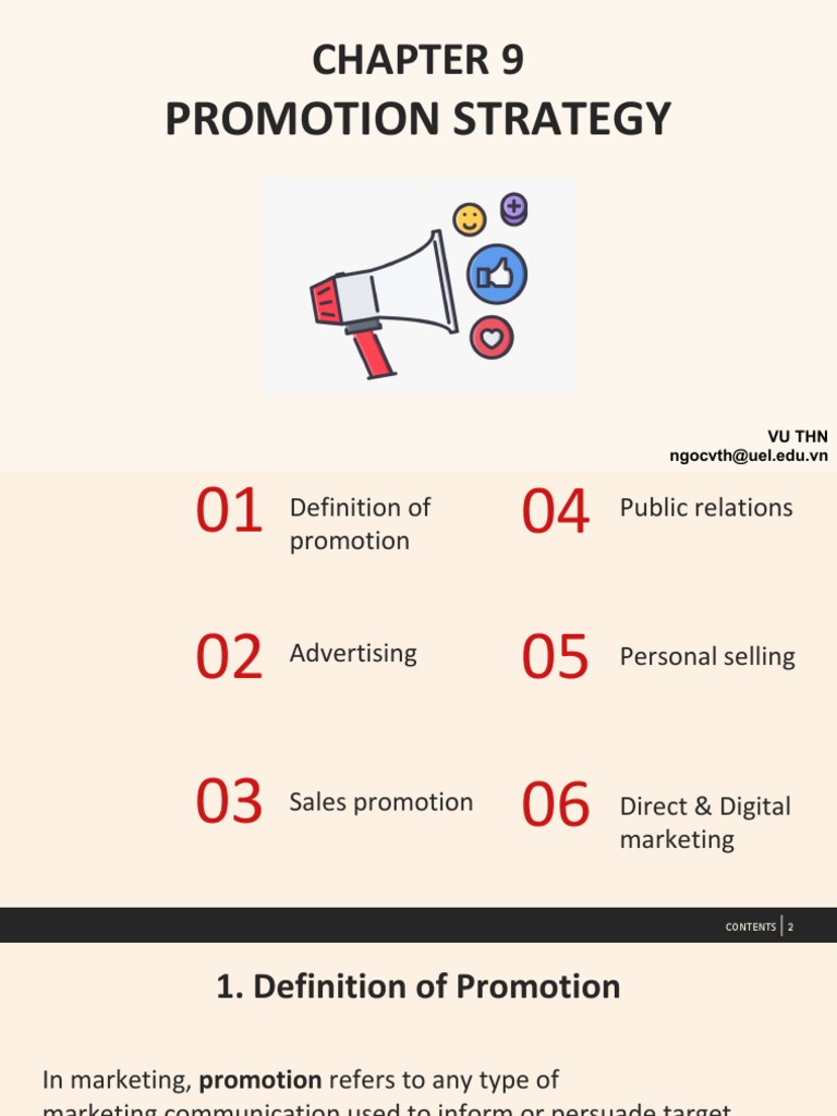 Promotion Strategy: Vu THN Ngocvth@uel - Edu.vn | PDF