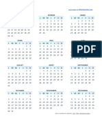 Calendrier 2023 Une Page