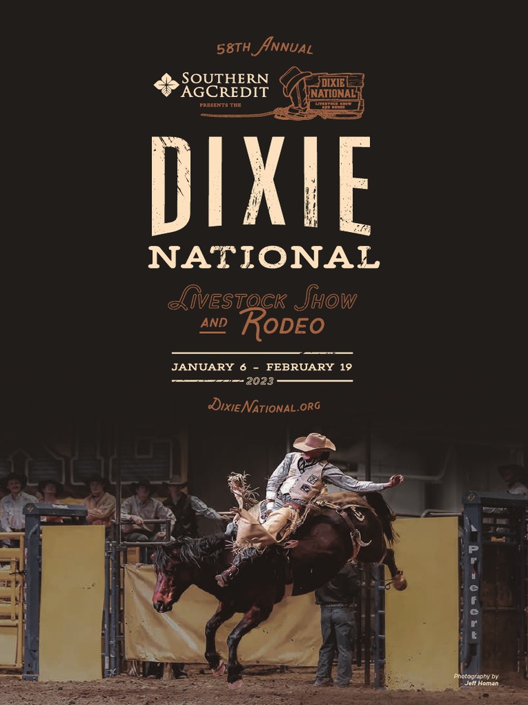 2023 Dixie National Rodeo Guide PDF Sheep Cattle