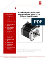 RS PRO Hybrid, Permanent Magnet Stepper Motor, 2.5 V, 6.35mm Shaft Diameter