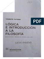 Vicente Fatone. Lógica e introducción a la filosofía