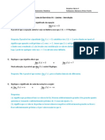 Cálculo II - Lista 01 - Limites - Introducao