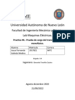 Universidad Autónoma de Nuevo León: Facultad de Ingeniería Mecánica y Eléctrica Lab Maquinas Eléctricas