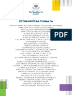 Convite 9o Ano Unidade Cidade Nova Estudantes FA