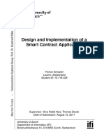 Thesis- Design and Implementation of a smart contract application - university of zurich