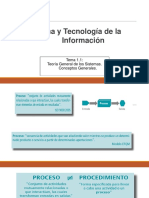 Laminas Tema 1.1 Sistema y Tecnología de La Información