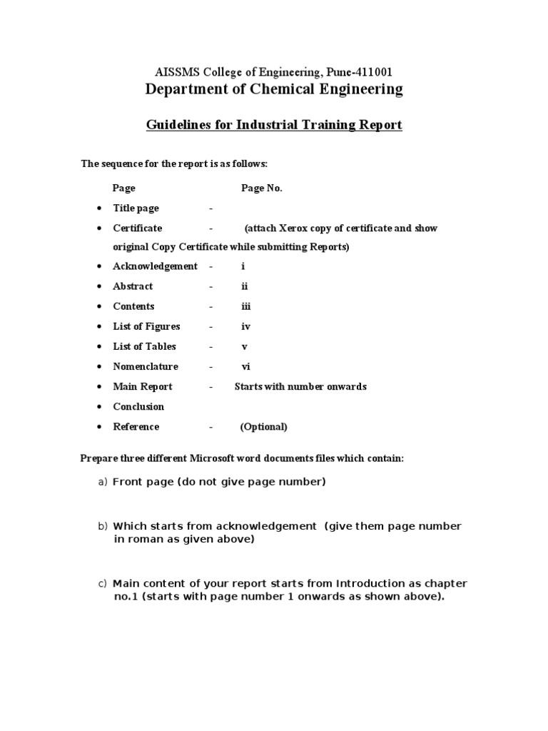 Industrial Training Report Guidelines | PDF | Gasification | Computing ...