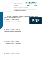 Exercícios de hidráulica e pneumática