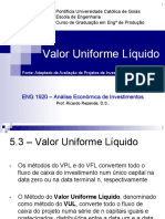 Análise de VUL para projeto de investimento