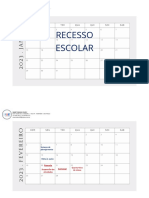 Calendário 2023 Teachers