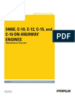 3406E, C-10, C-12, C-15 and C-16 On-Highway Engines-Maintenance Intervals