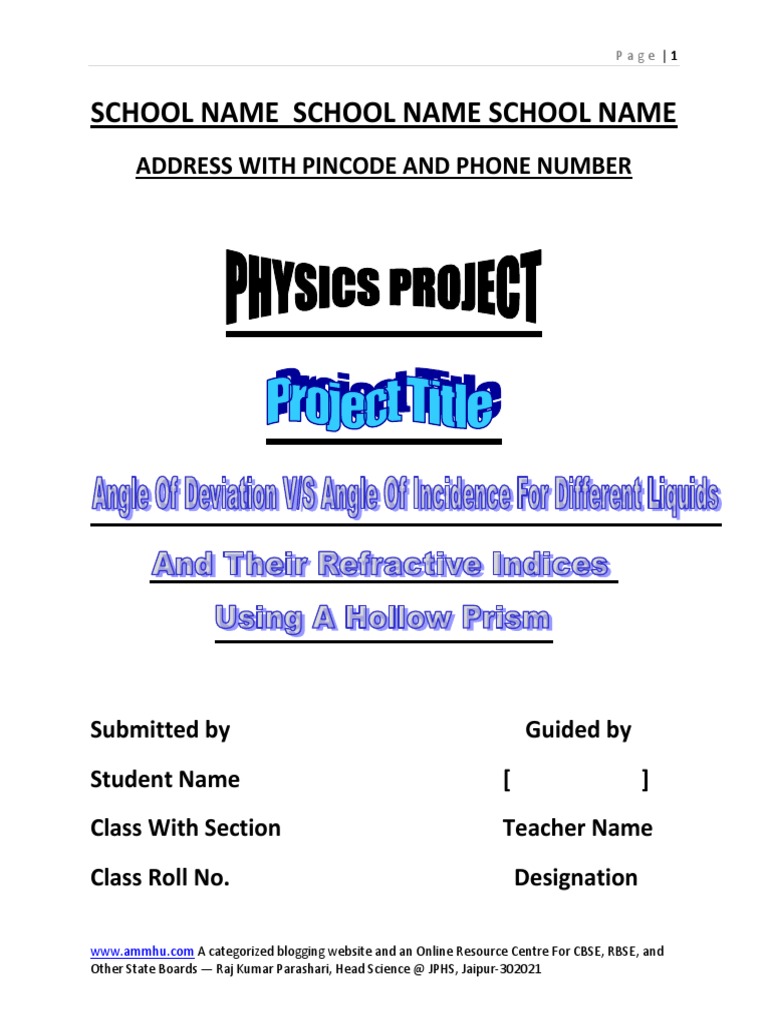 08 Hollow Prism | PDF | Refractive Index | Refraction