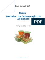 Curso Métodos de Conservação de Alimentos