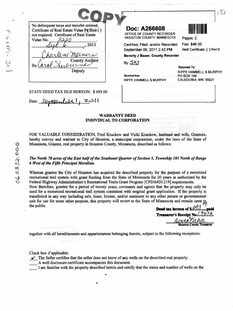 Houston County Deed | PDF