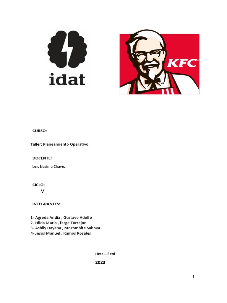 Misión y Visión de KFC en Perú | PDF | Economias | Business