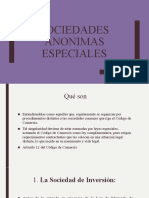 Presentación. SOCIEDADES ANÓNIMAS ESPECIALES