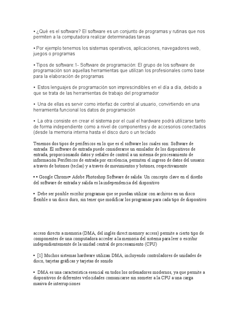 Tipos de Software y Funciones Esenciales | PDF | Hardware de la