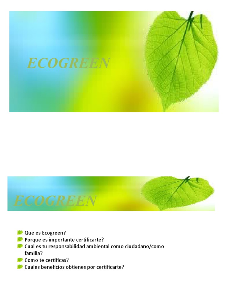Ecogreen PDF