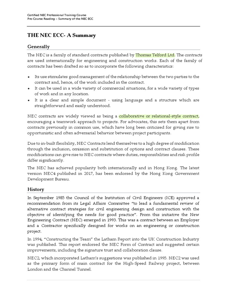 NEC Professional Training Overview | PDF | Business