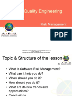 APU Lecture 9 - Risk Management Part 1