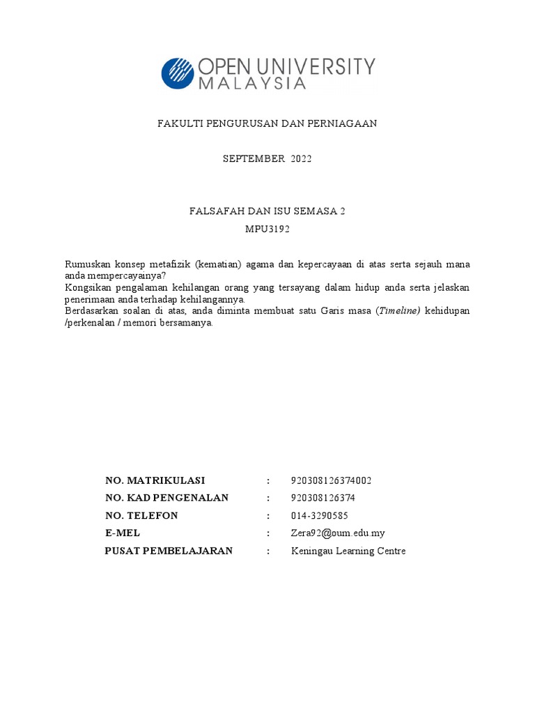 Mpu3192 Ilmu Falsafah Dan Isu Semasa Pdf