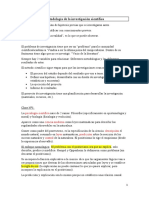 Resumen. Primera Parte Metodologia de Las Investigaciones Científicas