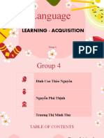 Group 4 - Learning and Acquisition