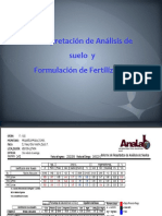 Análisis de Suelo y Formulación de Fertilizantes para TOMATE