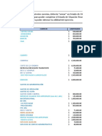 Ejercicio Clase. Estado de Resultados Balance General