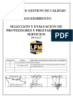 Pr-Ga-17 Seleccion y Evaluacion Proveedores y Prestadores de Servicios Rev.1