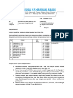 Penawaran Harga Material Ke PT. DIA Mitra Anugrah