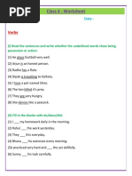 Class 4 Tenses Worksheets with Answers | PDF | Syntax | Linguistic ...