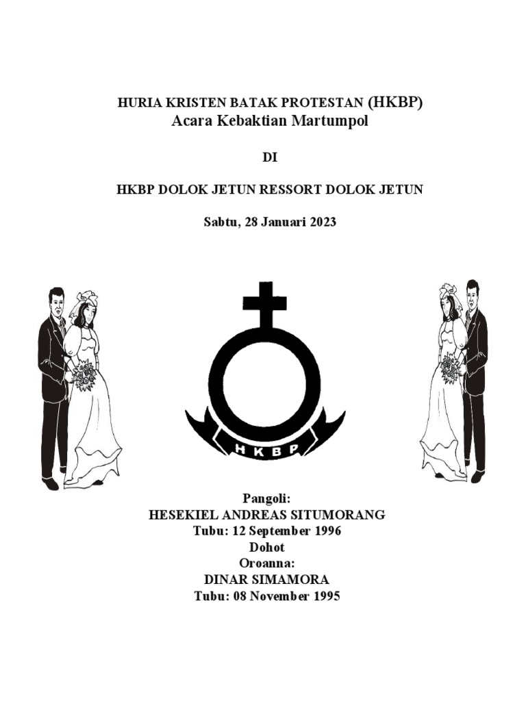 Acara Martumpol HKBP Dolok Jetun | PDF | Kajian Bahasa Asing