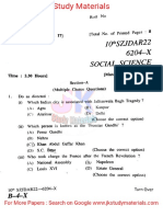 Social Science Section A-F: History, Geography, Political Science, Economics and Disaster Management