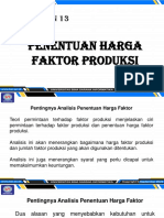 Pertemuan 13: Penentuan Harga Faktor Produksi