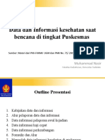 Data Dan Informasi Kesehatan Saat Bencana Di Tingkat Puskesmas