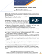 General Functions of Problem-Based Foreign Language Learning