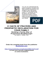 31 Days of Prayers and Prophetic Declaration For Your Family