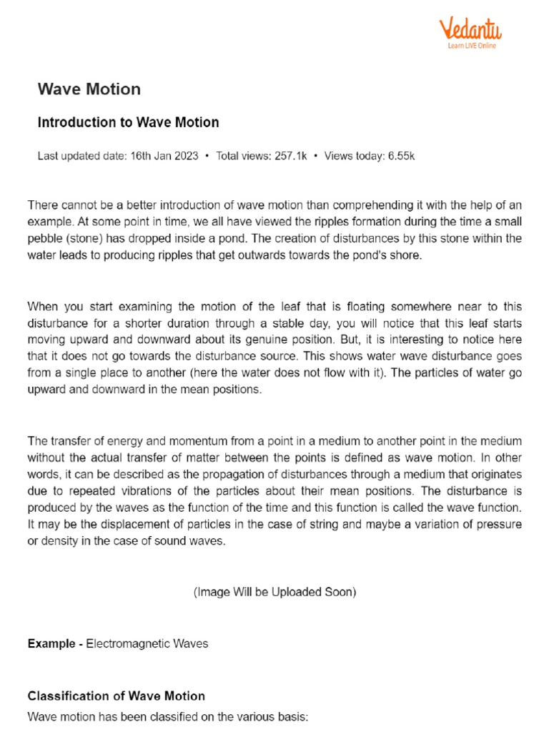 Wave Motion | PDF