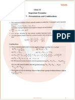 Class 11 Maths Formula Chapter 7