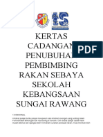 Kertas Cadangan Penubuhan Pembimbing Rakan Sebaya Sekolah Kebangsaan Sungai Rawang