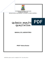 Análise Qualitativa Semimicro: Manual de Laboratório