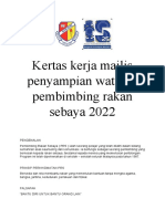 Kertas Kerja Majlis Penyampian Watikah Pembimbing Rakan Sebaya 2022
