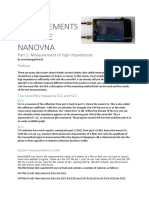 Measurements With The NanoVNA Part 2 Measurement of High Impedances