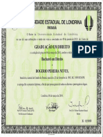 Diploma Graduação UEL - Rogério Neves