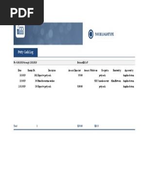 Small business petty cash log1